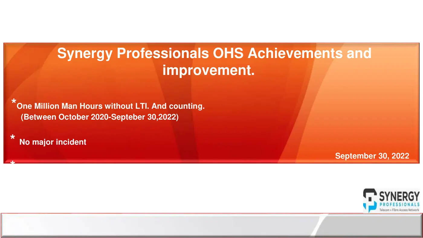 Health & Safety Achievements — page 1 of 23
