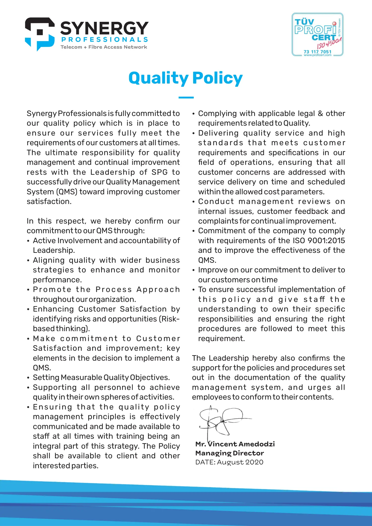 Quality Policy — page 1 of 1