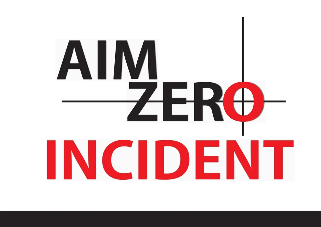 Site safety poster: Aim zero incident.