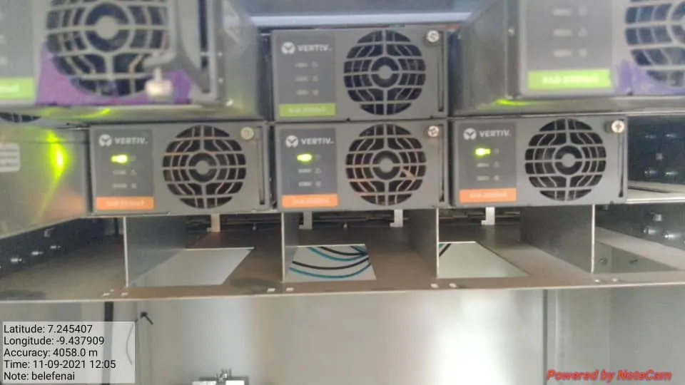 Rack-mounted rectifier modules in a powered equipment room
