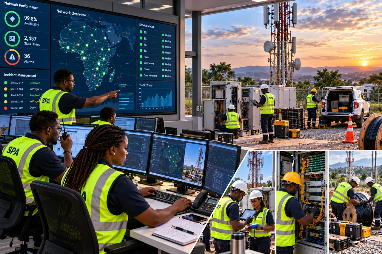Engineers in hi-vis reviewing project documents at a site gate